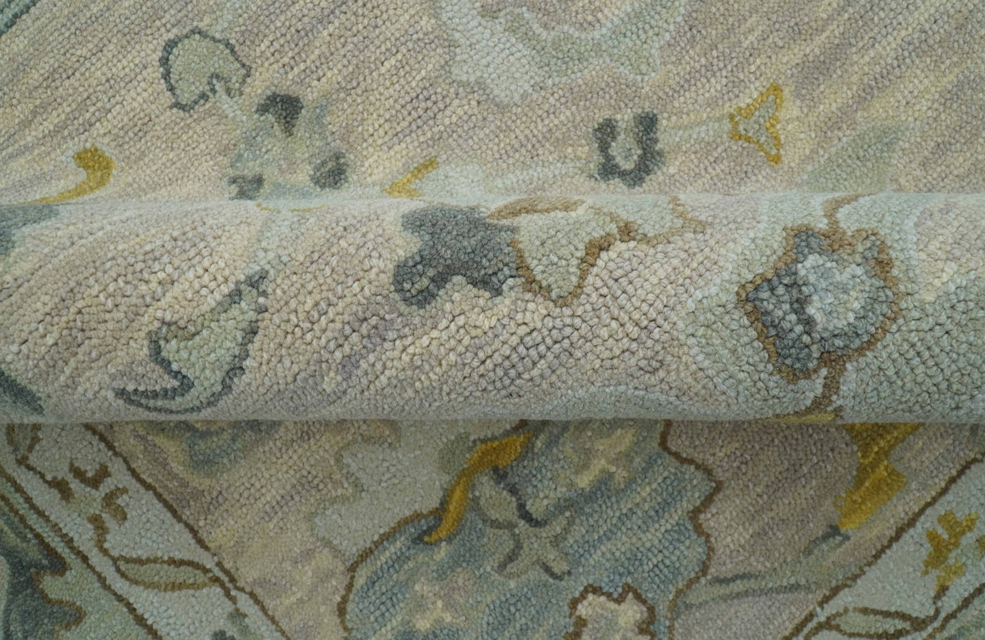 Custom Made Traditional Design Beige Peach Hand Tufted Wool Area Rug - The Rug Decor