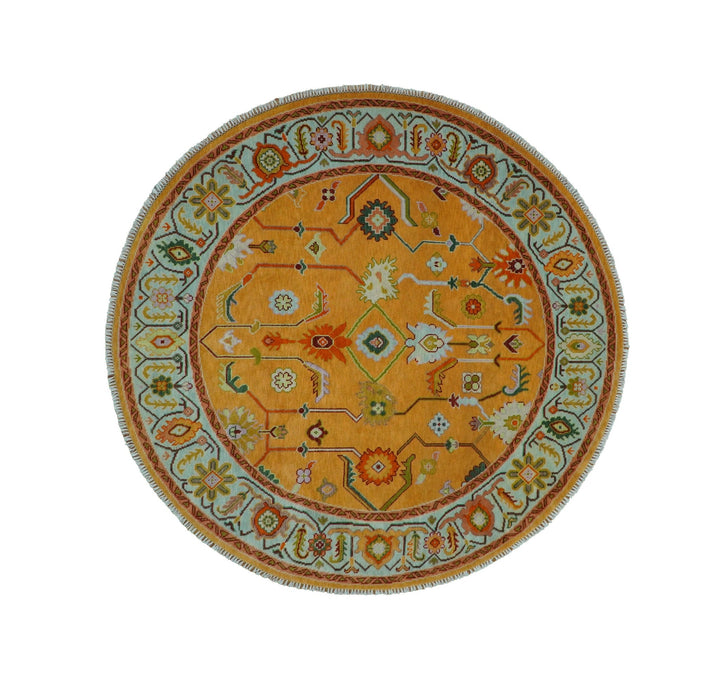 Custom Made Traditional Floral Dark Peach and Ivory Hand knotted Multi Size wool Area Rug - The Rug Decor