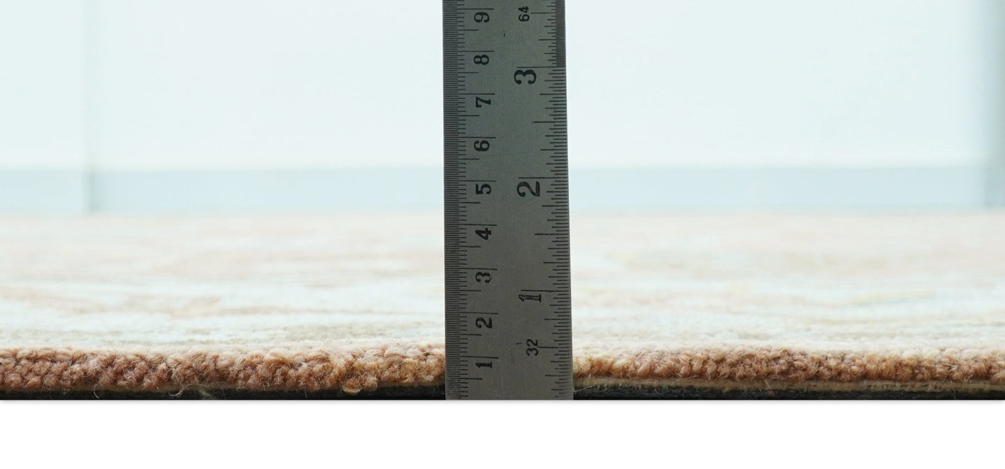 Custom Made Traditional Oriental Rust And Ivory Hand Tufted Wool Area Rug - The Rug Decor