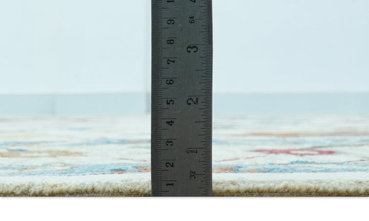 Custom Made Traditional Oushak Blue And Beige Hand Tufted Wool Rug - The Rug Decor