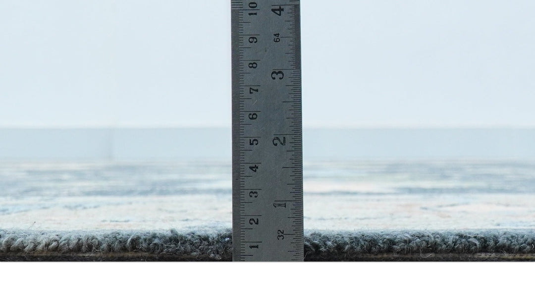 Custom Made Traditional Oushak Charcoal And Beige Hand Tufted Wool Area Rug - The Rug Decor