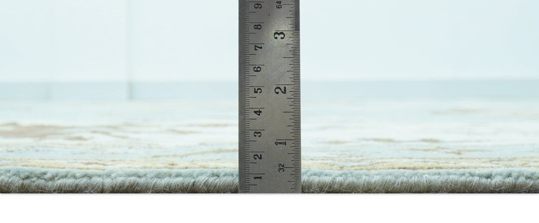 Custom Made Traditional Oushak Design Blue Hand Knotted Wool Area Rug - The Rug Decor