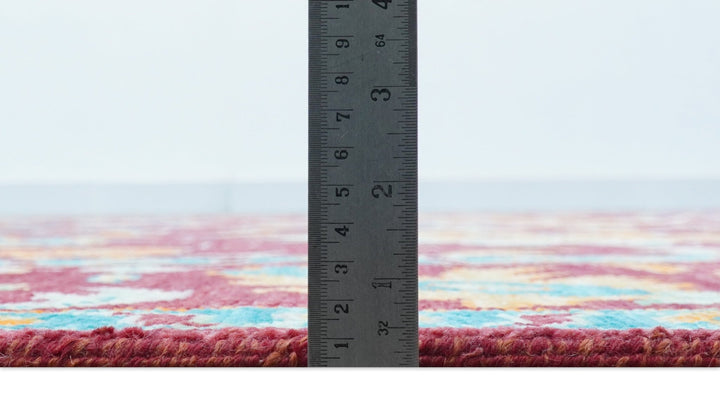 Custom Made Traditional Oushak Design Maroon Hand Knotted Wool Area Rug - The Rug Decor