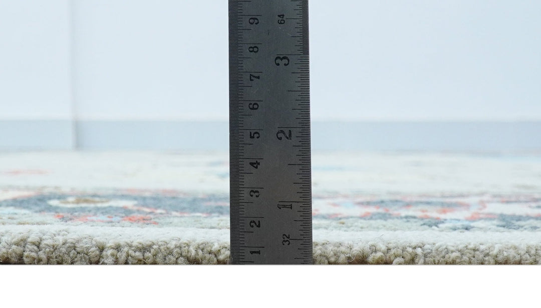 Custom Made Traditional Oushak Silver Hand Tufted Wool Area Rug - The Rug Decor