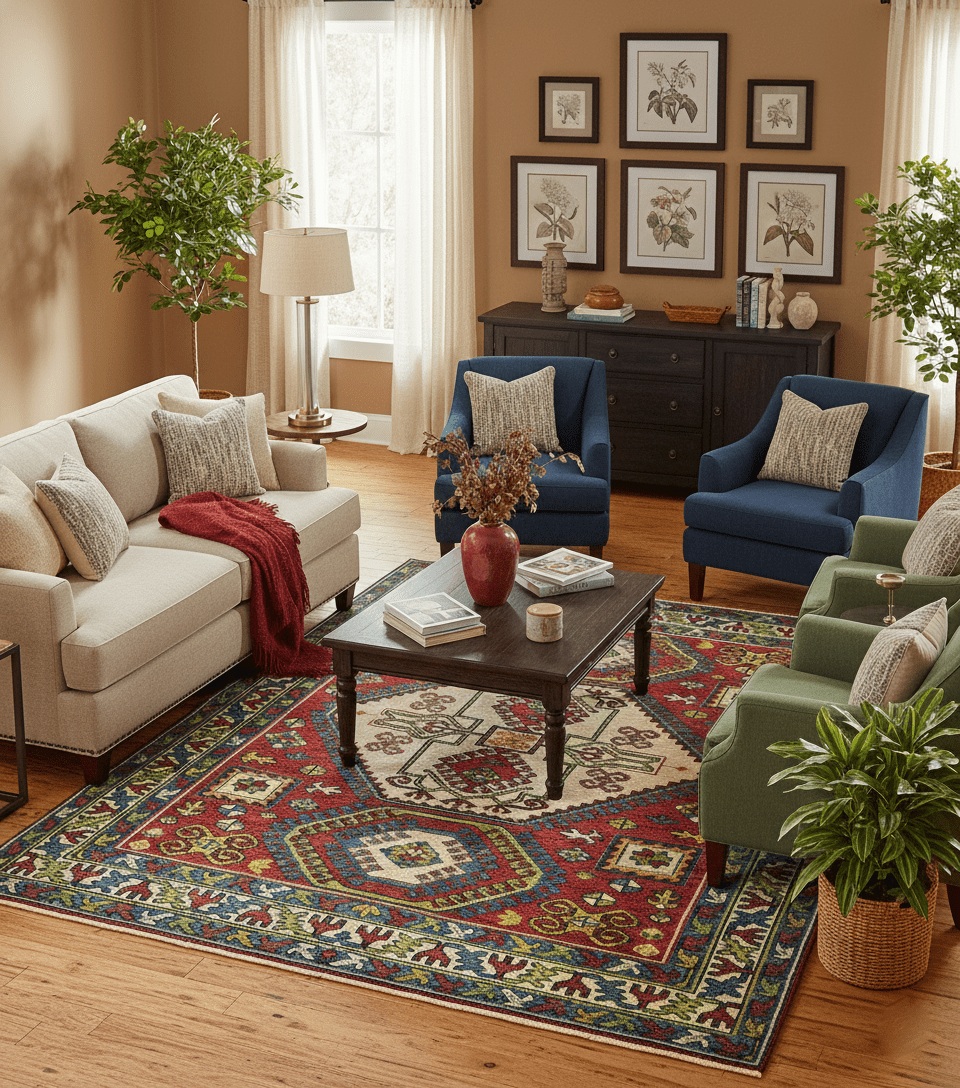 Custom Made Traditional Persian Design Red And Ivory Hand Knotted Wool Rug - The Rug Decor