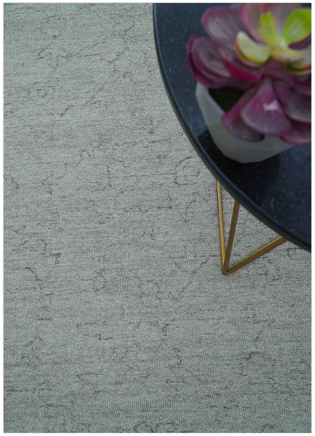 Custom Made Traditional Transitional Gray Hand Tufted wool rug - The Rug Decor