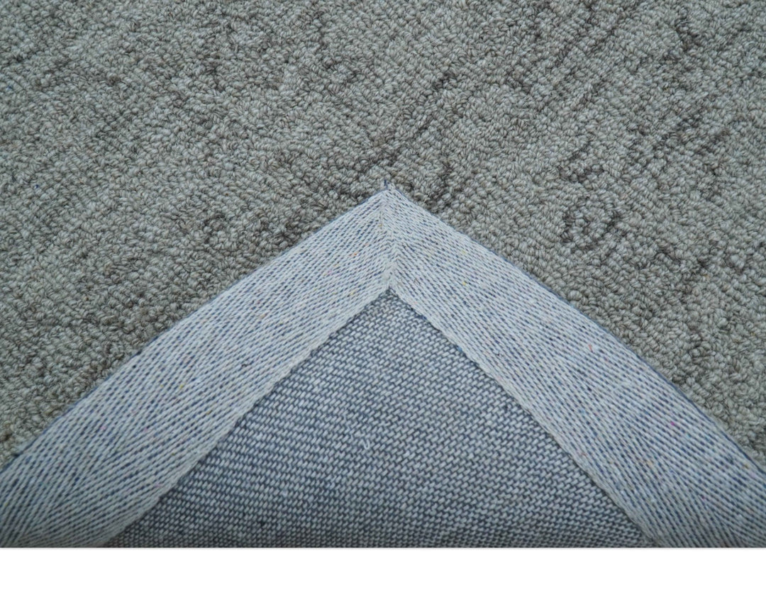 Custom Made Traditional Transitional Gray Hand Tufted wool rug - The Rug Decor
