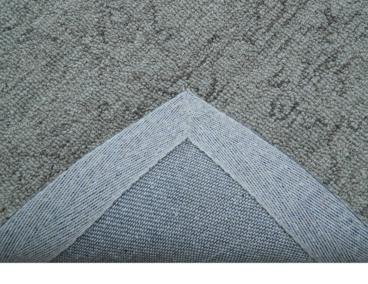 Custom Made Traditional Transitional Gray Hand Tufted wool rug - The Rug Decor