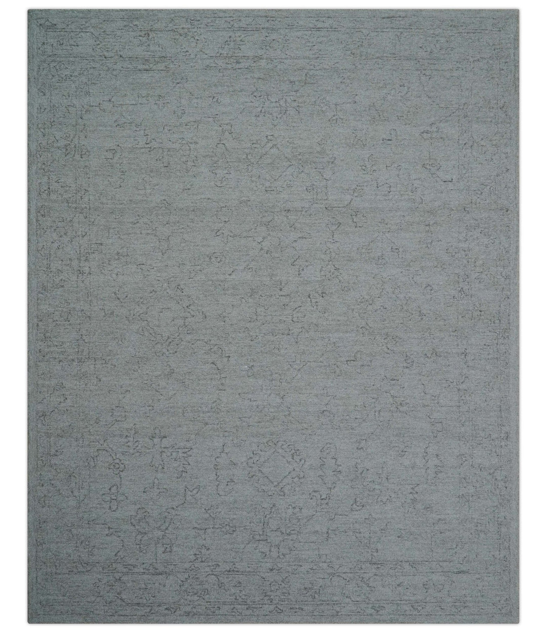 Custom Made Traditional Transitional Gray Hand Tufted wool rug - The Rug Decor
