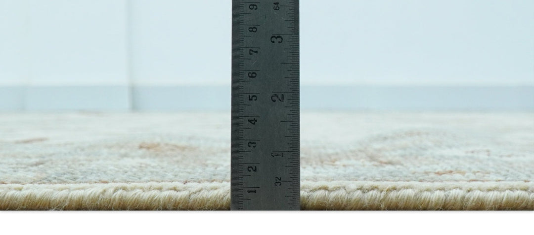 Custom Made Traditional Turkish Beige Hand knotted Wool Area Rug - The Rug Decor