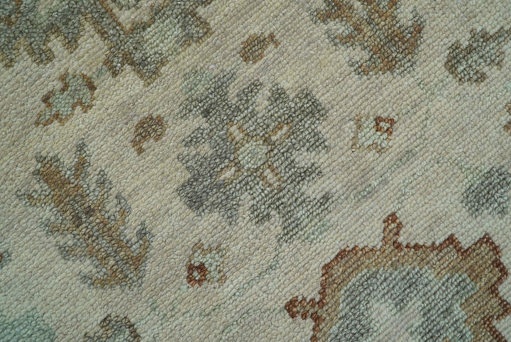 Custom Made Traditional Turkish Beige Hand knotted Wool Area Rug - The Rug Decor
