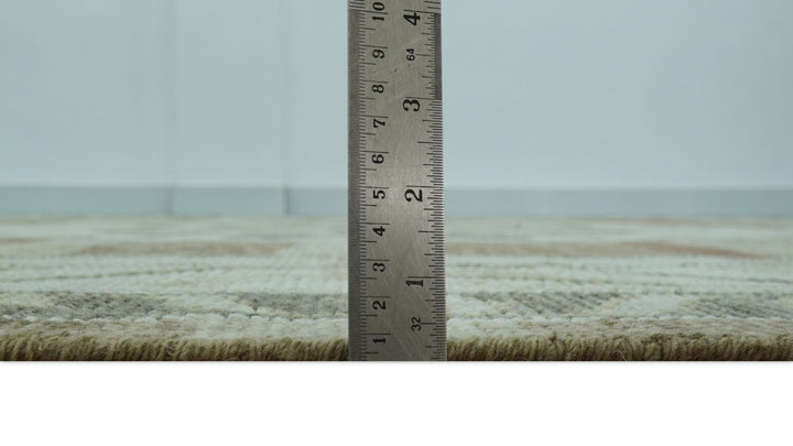 Custom Made Traditional Turkish Design Beige And Rust Hand knotted Wool Area Rug - The Rug Decor