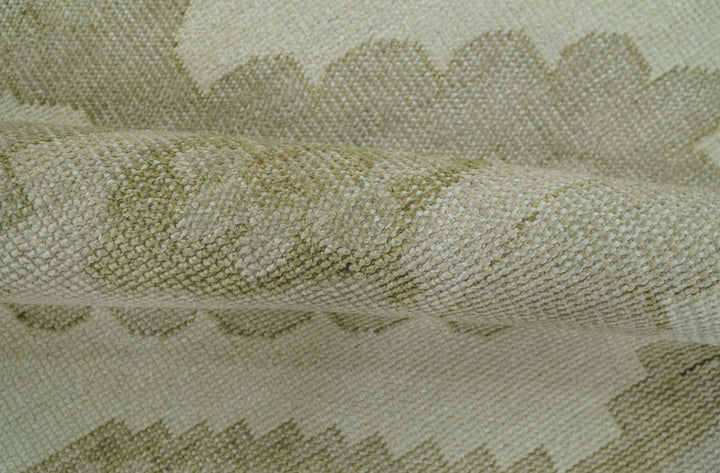 Custom Made Traditional Turkish Design Beige Hand knotted Wool Area Rug - The Rug Decor