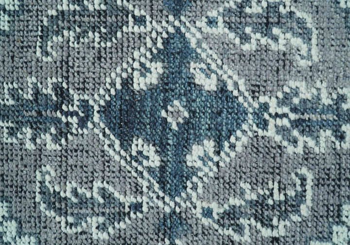 Custom Made Traditional Turkish Design Gray Hand Knotted Wool Area Rug - The Rug Decor