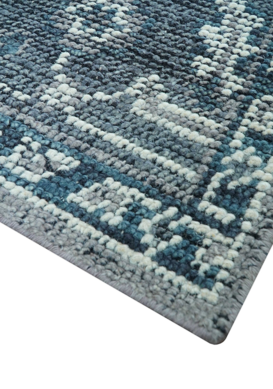 Custom Made Traditional Turkish Design Gray Hand Knotted Wool Area Rug - The Rug Decor