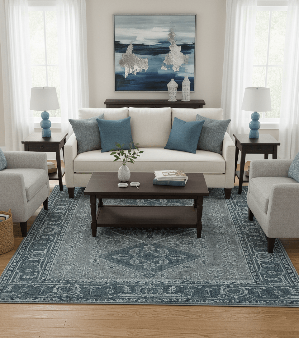 Custom Made Traditional Turkish Design Gray Hand Knotted Wool Area Rug - The Rug Decor