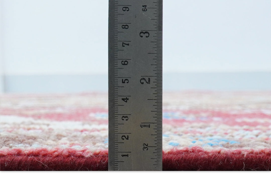 Custom Made Traditional Turkish Red And Brown Hand Knotted Wool Rug - The Rug Decor