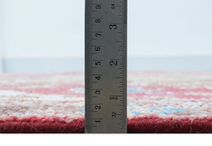 Custom Made Traditional Turkish Red And Brown Hand Knotted Wool Rug - The Rug Decor