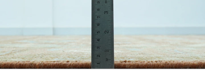 Custom Made Traditional Turkish Rust And Peach Hand Knotted Wool Area Rug - The Rug Decor