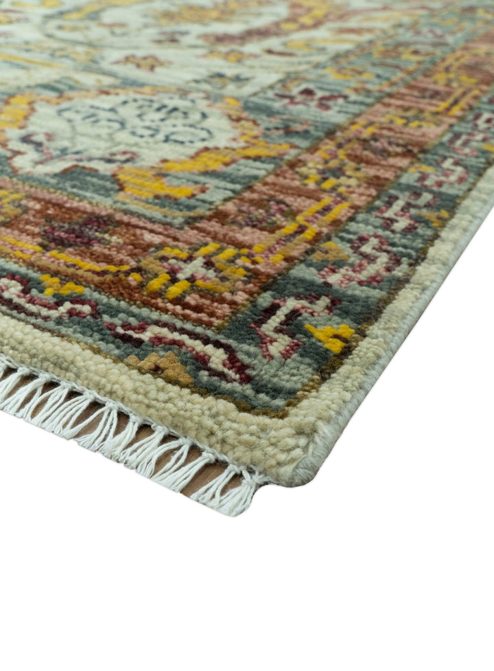 Custom Made Transitional Silver, Gold and Gray Hand Knotted Wool Rug - The Rug Decor