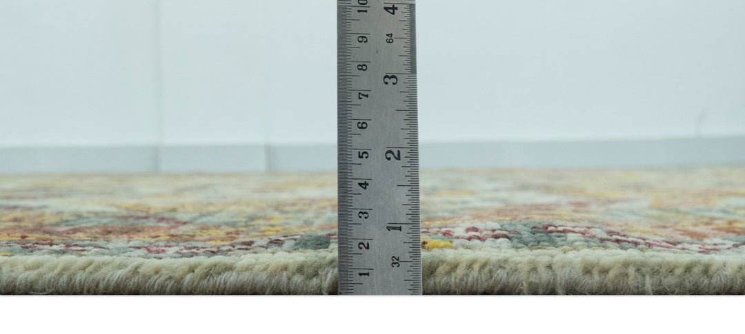 Custom Made Transitional Silver, Gold and Gray Hand Knotted Wool Rug - The Rug Decor