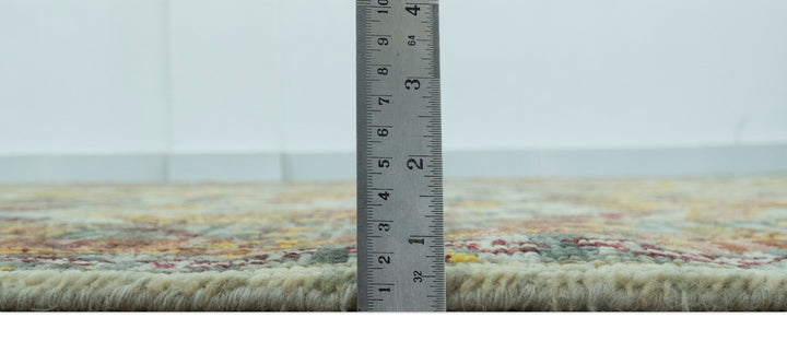 Custom Made Transitional Silver, Gold and Gray Hand Knotted Wool Rug - The Rug Decor