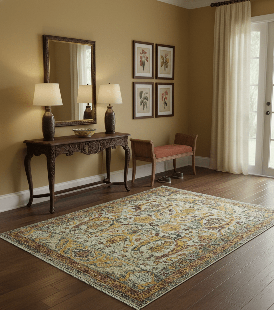 Custom Made Transitional Silver, Gold and Gray Hand Knotted Wool Rug - The Rug Decor