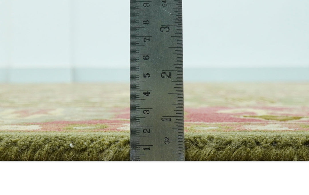 Custom Made Tree of life Green And Red Traditional Design Hand Tufted Wool Rug - The Rug Decor