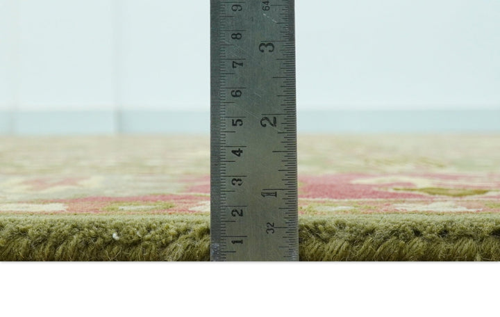 Custom Made Tree of life Green And Red Traditional Design Hand Tufted Wool Rug - The Rug Decor