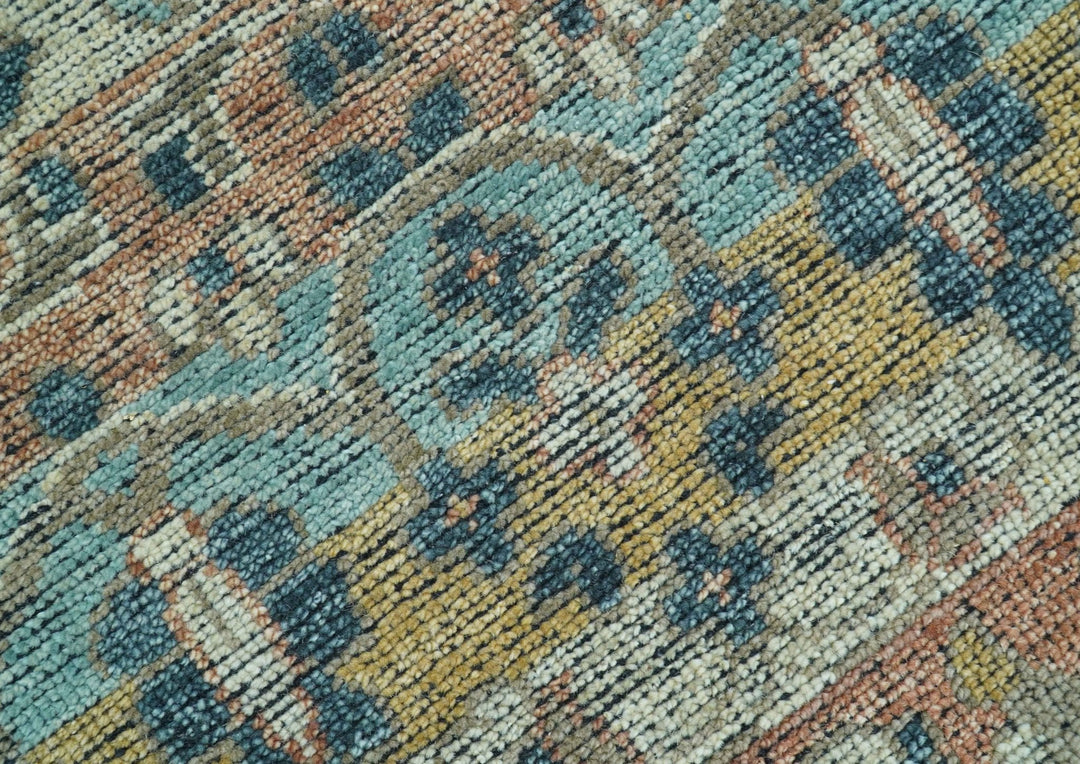 Custom Made Turkish Design Multi color Hand Knotted Wool Rug - The Rug Decor