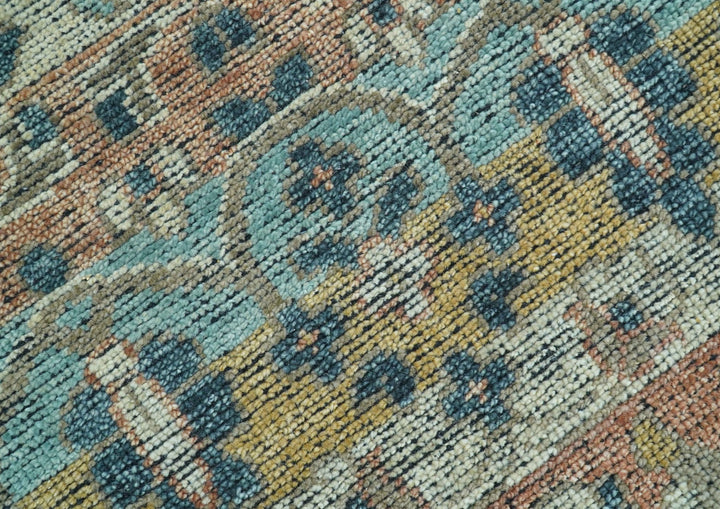 Custom Made Turkish Design Multi color Hand Knotted Wool Rug - The Rug Decor