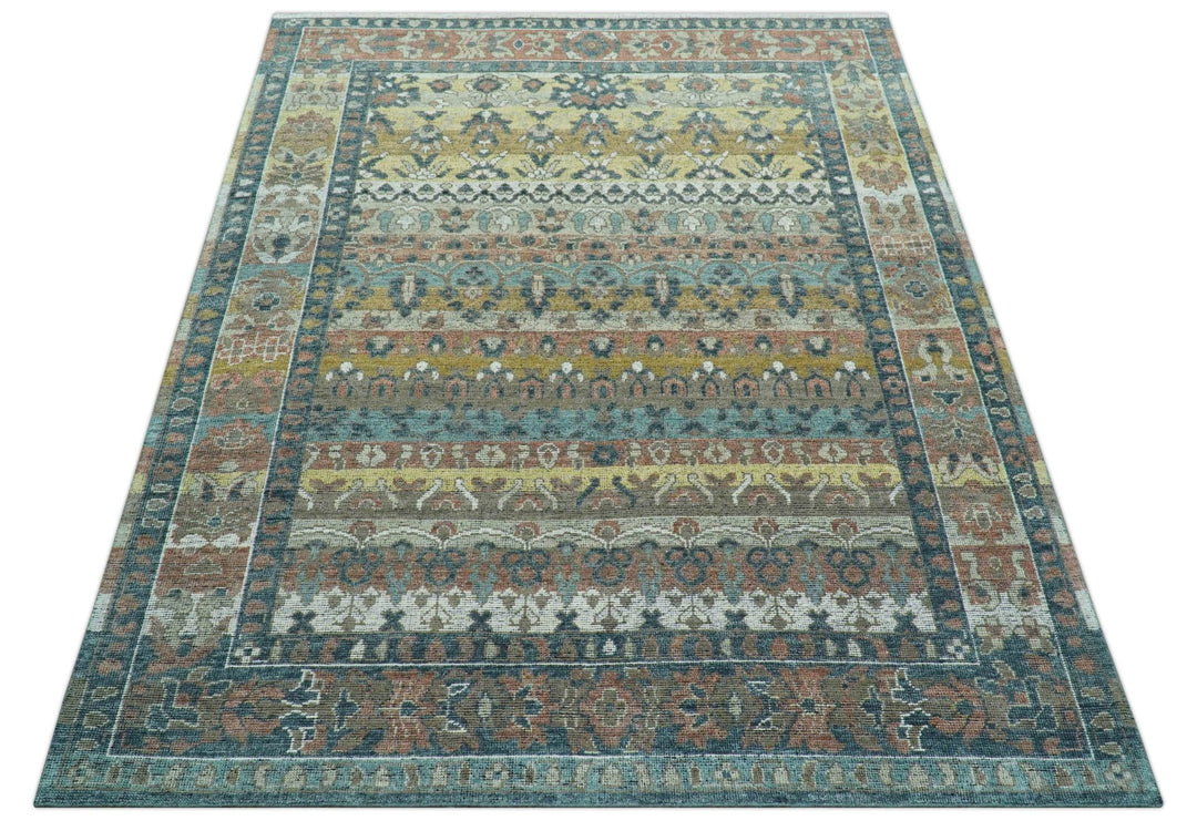 Custom Made Turkish Design Multi color Hand Knotted Wool Rug - The Rug Decor