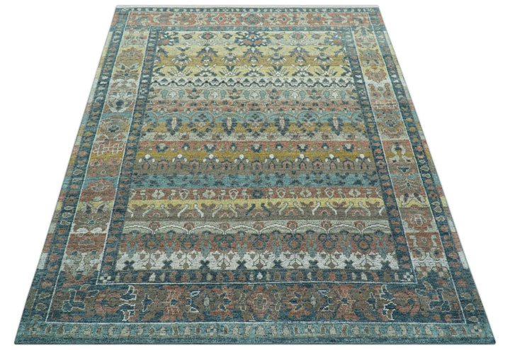 Custom Made Turkish Design Multi color Hand Knotted Wool Rug - The Rug Decor