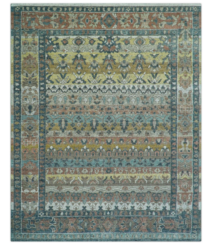 Custom Made Turkish Design Multi color Hand Knotted Wool Rug - The Rug Decor