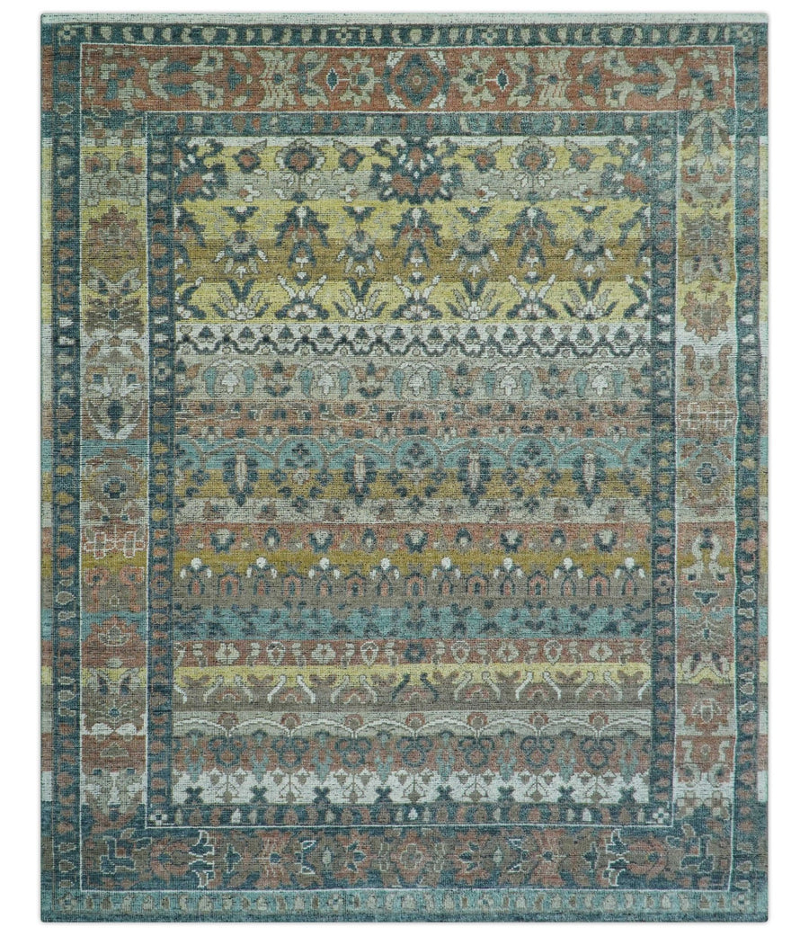 Custom Made Turkish Design Multi color Hand Knotted Wool Rug - The Rug Decor