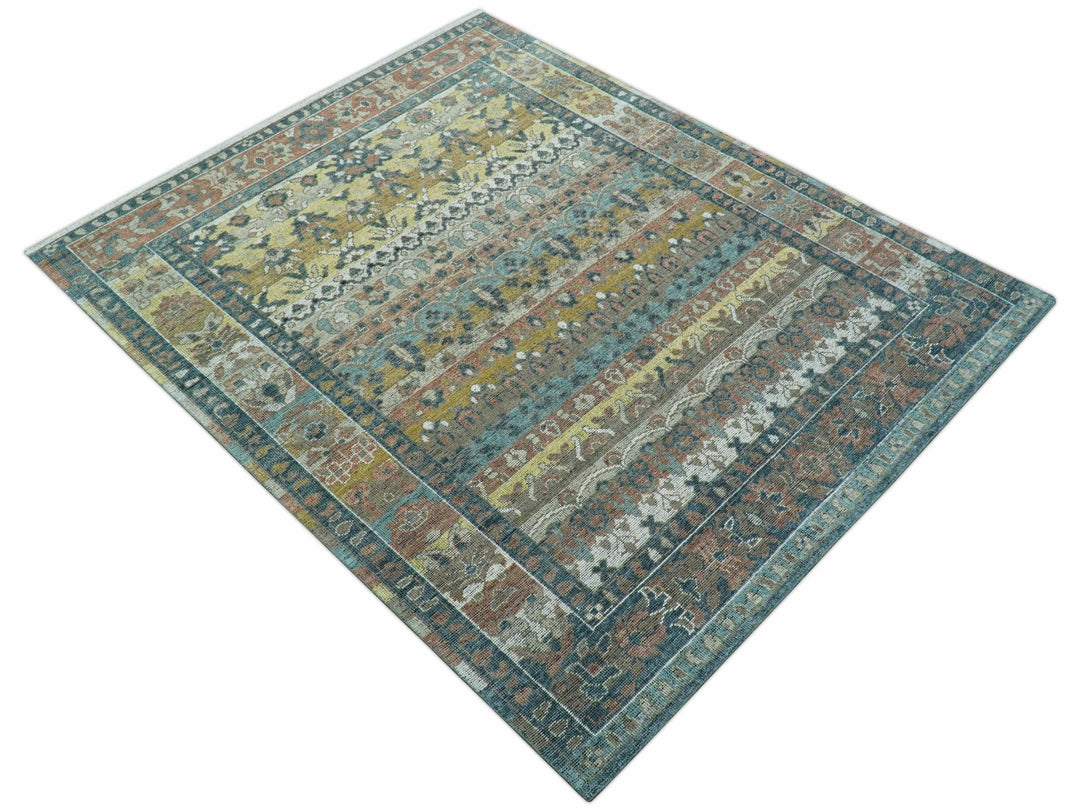 Custom Made Turkish Design Multi color Hand Knotted Wool Rug - The Rug Decor