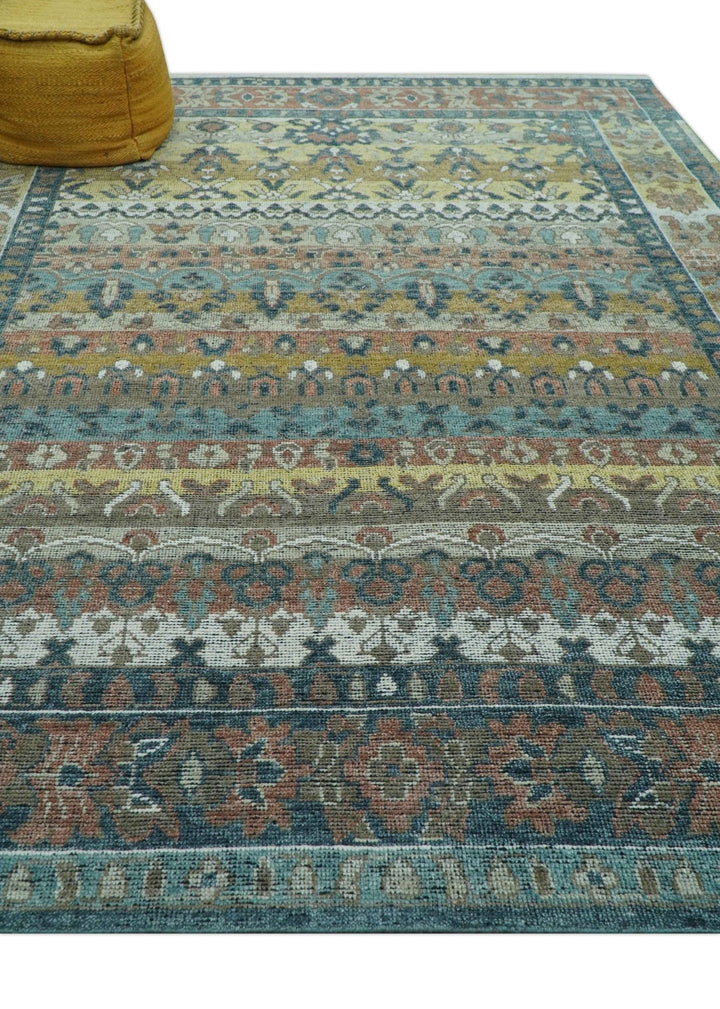 Custom Made Turkish Design Multi color Hand Knotted Wool Rug - The Rug Decor