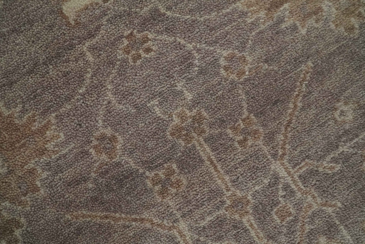 Custom Made Vintage Style Tree of life Brown And Beige Hand Knotted Wool Rug - The Rug Decor