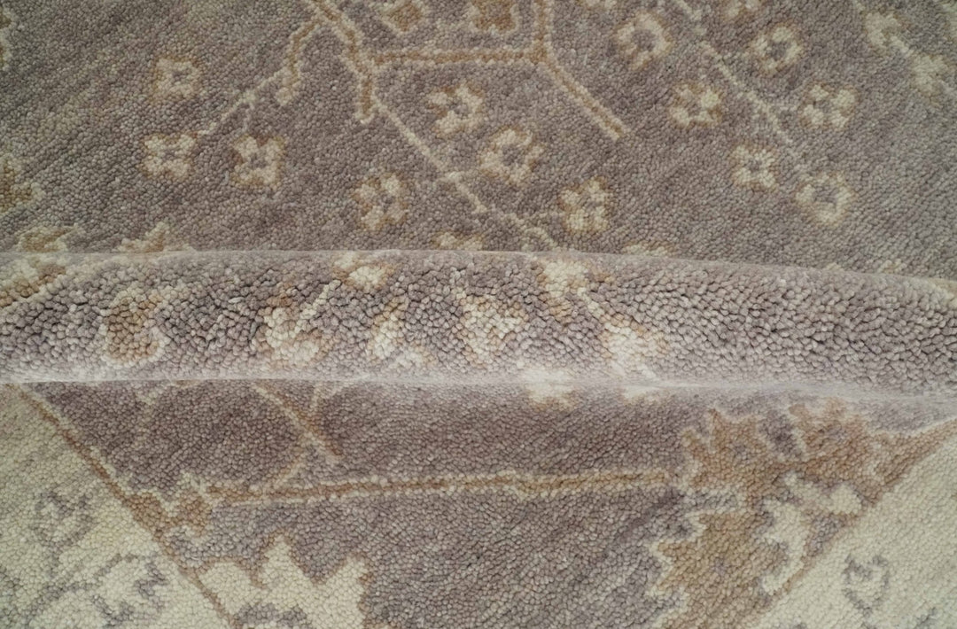 Custom Made Vintage Style Tree of life Brown And Beige Hand Knotted Wool Rug - The Rug Decor