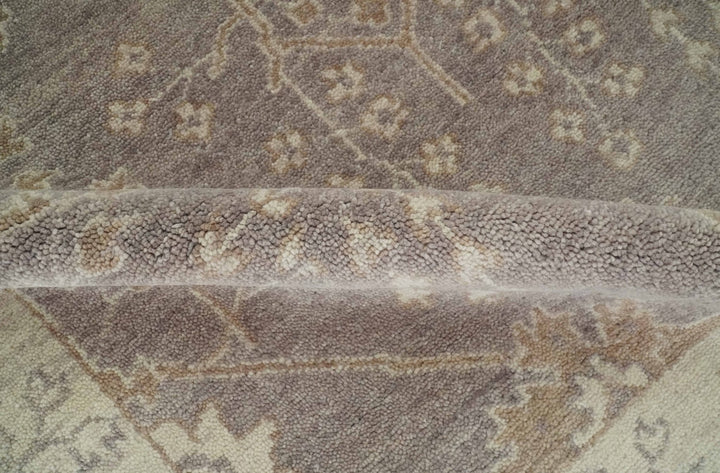 Custom Made Vintage Style Tree of life Brown And Beige Hand Knotted Wool Rug - The Rug Decor