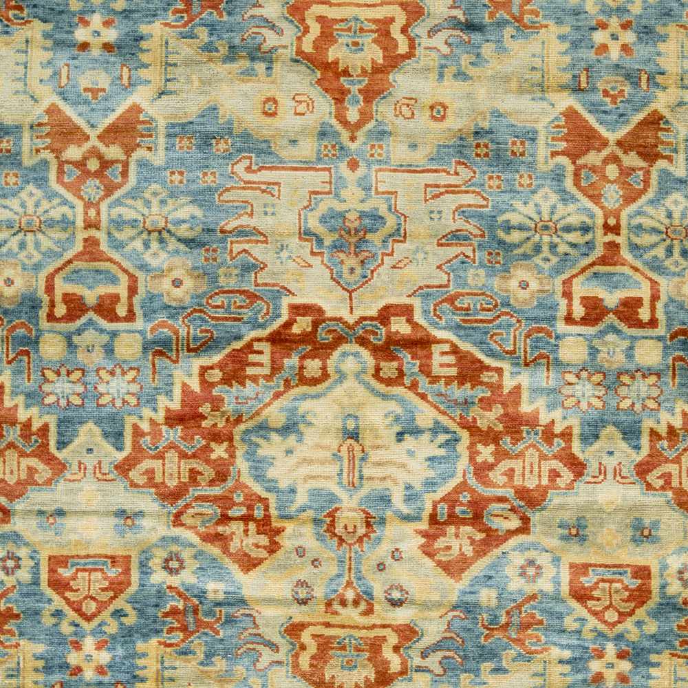 Cutler Traditional Style Mustard & Rust Hand Knotted Wool Rug - The Rug Decor