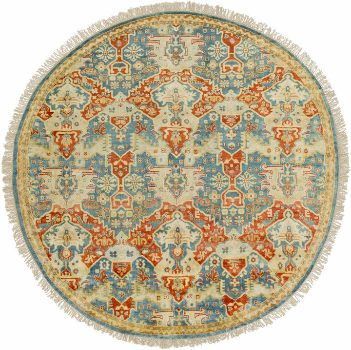 Cutler Traditional Style Mustard & Rust Hand Knotted Wool Rug - The Rug Decor