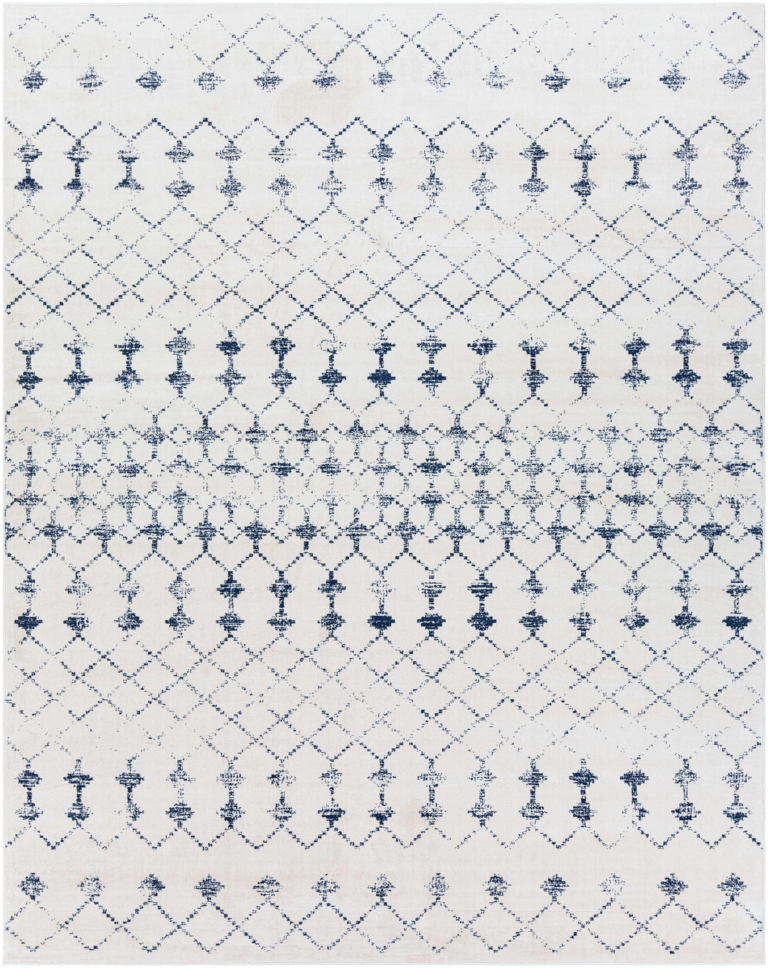 Cowaramup Modern Style Ivory And Blue Area Rug