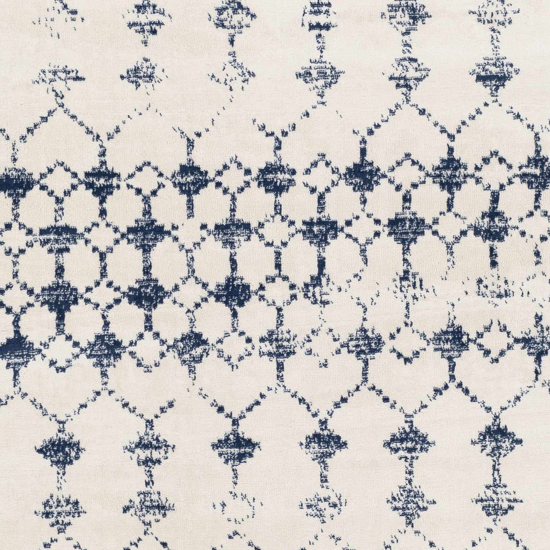 Cowaramup Modern Style Ivory And Blue Area Rug