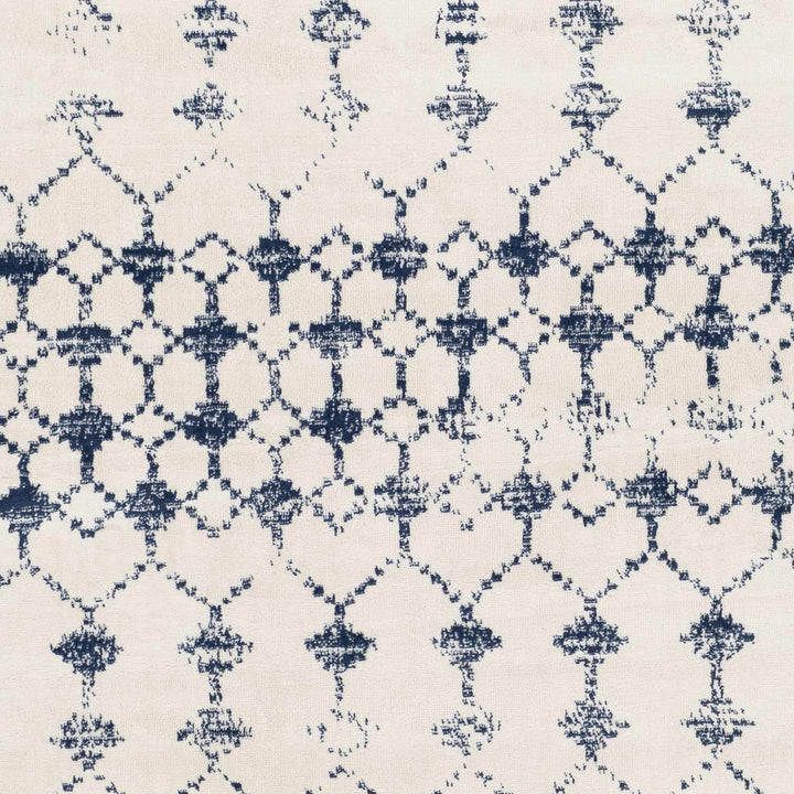 Cowaramup Modern Style Ivory And Blue Area Rug