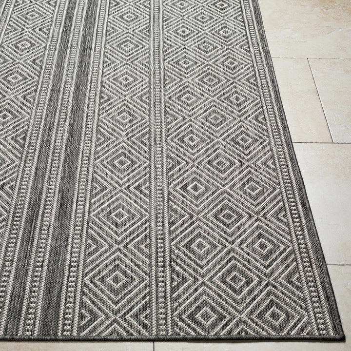 Cyan Contemporary Geometrical Charcoal And Gray Rug - The Rug Decor