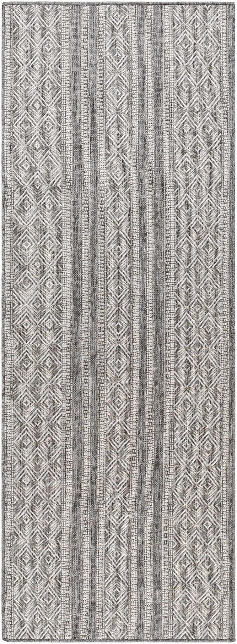 Cyan Contemporary Geometrical Charcoal And Gray Rug - The Rug Decor