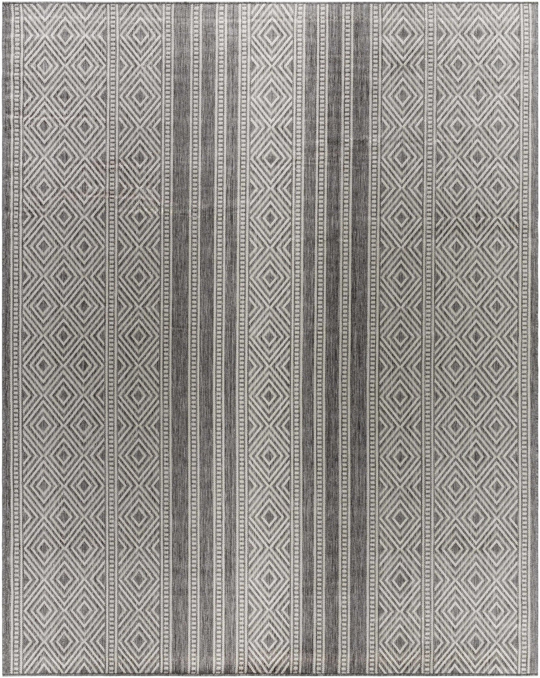 Cyan Contemporary Geometrical Charcoal And Gray Rug - The Rug Decor