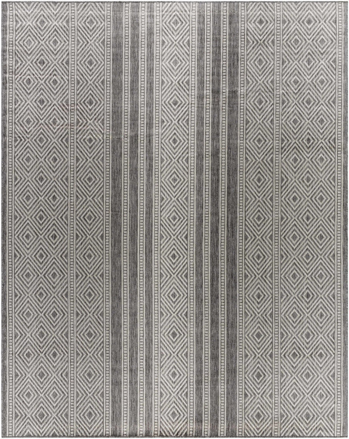 Cyan Contemporary Geometrical Charcoal And Gray Rug - The Rug Decor