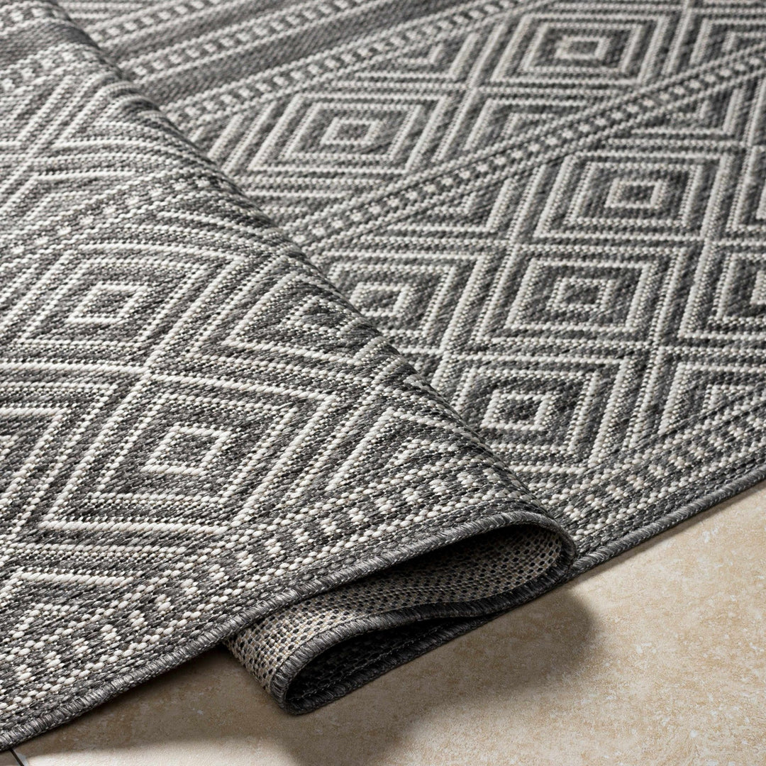 Cyan Contemporary Geometrical Charcoal And Gray Rug - The Rug Decor
